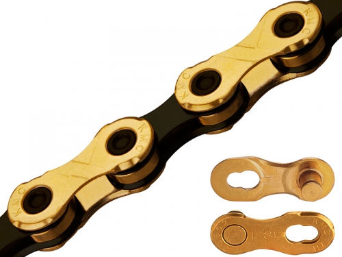 KMC X12 TI-GOLD/BLACK 12S用チェーン(126L)ミッシングリンク付