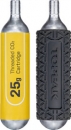 TOPEAK(トピーク) 25g ネジ付 CO2カートリッジ 2本セット