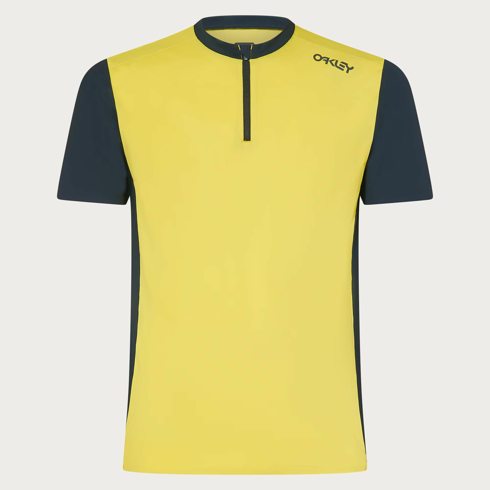 OAKLEY (オークリー) POINT TO POINT 1/4 ZIP JERSEY (ポイント トゥー ポイント 1/4ジップジャージ) 半袖ジャージ 762.Sulphur