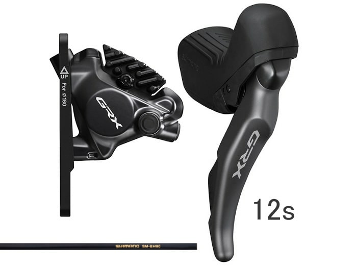 Shimano (シマノ) GRX Jキット ST-RX820-R 右レバー/BR-RX820-F DISCキャリパー フロント用 1000mmホース セット