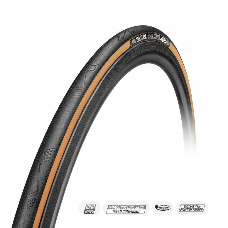 TUFO (テューフォー) COMTURA PRIMA TR ロード用チューブレスレディタイヤ 黒×ベージュ
