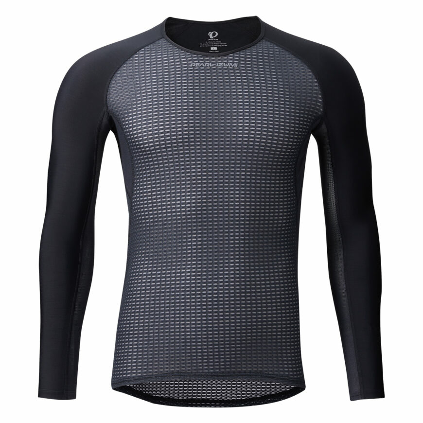 PEARLIZUMI (パールイズミ) 110 コールドシェイドロングスリーブ 3.ブラック 春夏用 長袖インナー