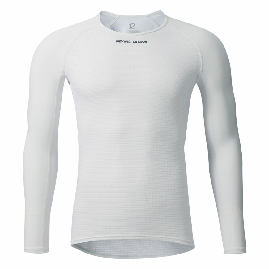 PEARLIZUMI (パールイズミ) 110 コールドシェイドロングスリーブ 4.ホワイト 春夏用 長袖インナー