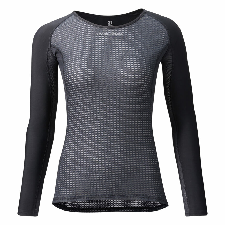 PEARLIZUMI(パールイズミ) W110 コールドシェイドロングスリーブ 3.ブラック レディースアンダーウェア