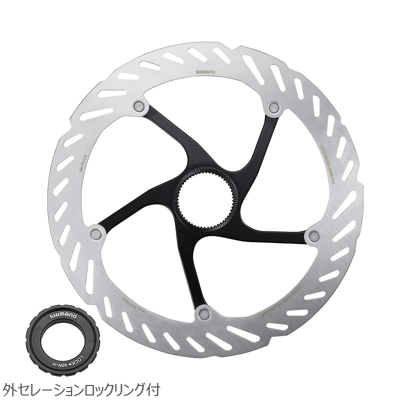 Shimano (シマノ) RT-CL700 ディスクブレーキローター 203mm/外セレーションロックリング付
