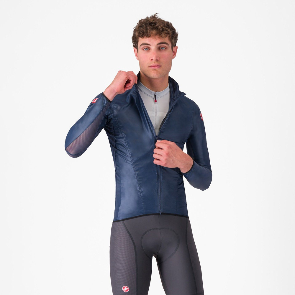 【セール】CASTELLI (カステリ) 4520058 ARIA SHELL JACKET アリアシェルジャケット 424.BELGIAN BLUE