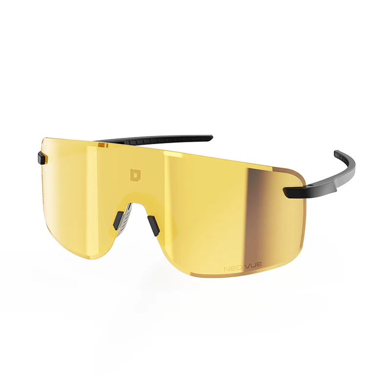 ULAC (ユーラック) VISIONAR Photochromic 調光レンズ サングラス [ジェットブラック/チャンピオンゴールドフォトクロミック]