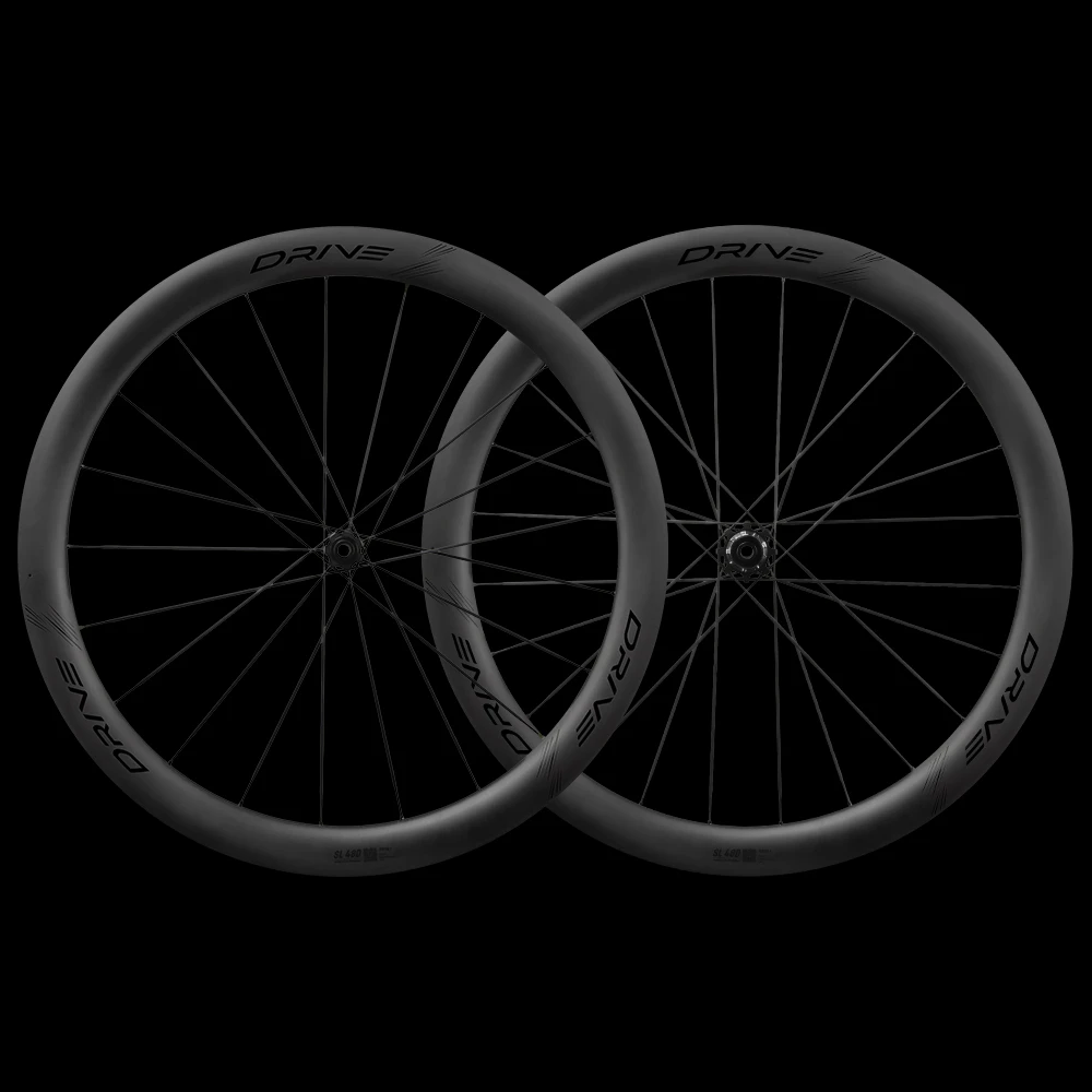 ELITEWHEELS (エリートホイール) DRIVE SL 48D CS (ドライブSL 48D CS) カーボンスポーク ディスクブレーキ ホイール前後セット ブラックデカール
