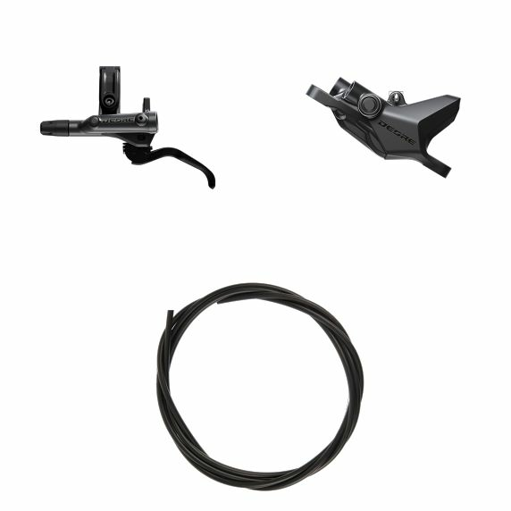 Shimano (シマノ) DEORE BL-M6200/BR-M6220 J-Kit - 油圧ディスクブレーキキット 左/後 1700mmホース付属 4ピストン レジンパッド