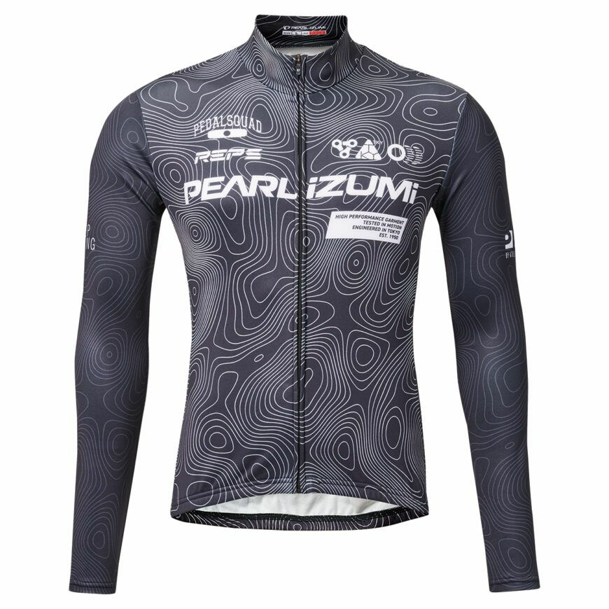 PEARLIZUMI (パールイズミ) N3455-BL プリントレースジャージ 14.パールブラック 15度対応メンズジャージ 2026年秋冬モデル