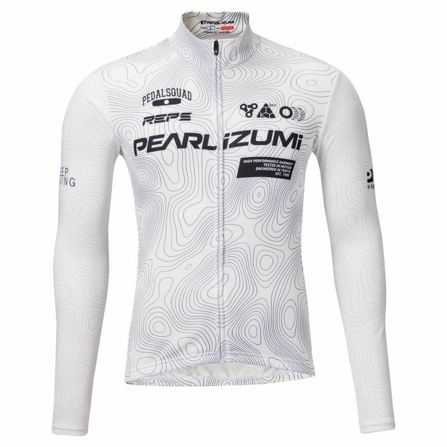 PEARLIZUMI (パールイズミ) N3455-BL プリントレースジャージ 15.パールホワイト 15度対応メンズジャージ 2026年秋冬モデル