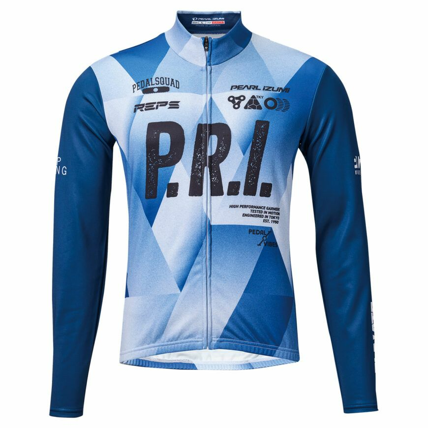 PEARLIZUMI (パールイズミ) 3455-BL プリントベーシックジャージ 17.PRIアクシス 15度対応メンズジャージ 2026年秋冬モデル