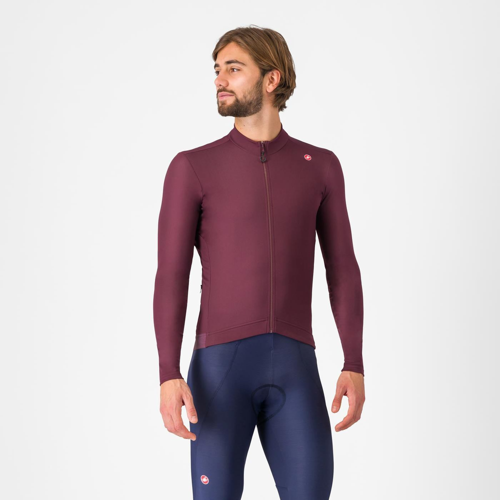 CASTELLI (カステリ) 4524508 ESPRESSO THERMAL JERSEY (エスプレッソサーマルジャージ) 625DEEP BORDEAUX