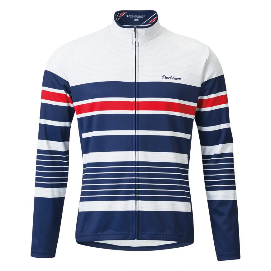PEARLIZUMI(パールイズミ) 9334-BL シティライドウォームプリントジャージ 6.マリンボーダー 15度対応 ユニセックス