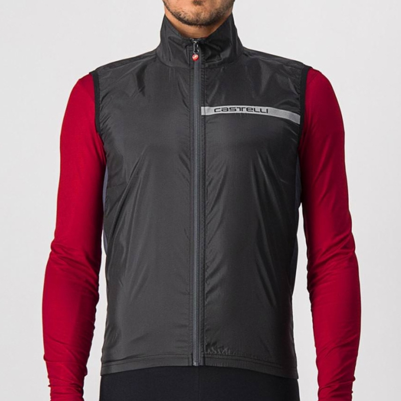 CASTELLI (カステリ) 4521512 SQUADRA STRETCH VEST (スクアドラストレッチベスト) 085LIGHT BLACK/DARK GRAY