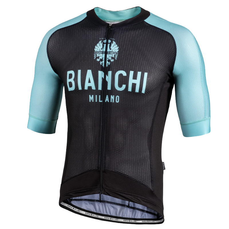 【AB-08】Bianchi MILANO(ビアンキミラノ) VALCONCA1 半袖ジャージ 4000NERO/CELESTE BIANCHI