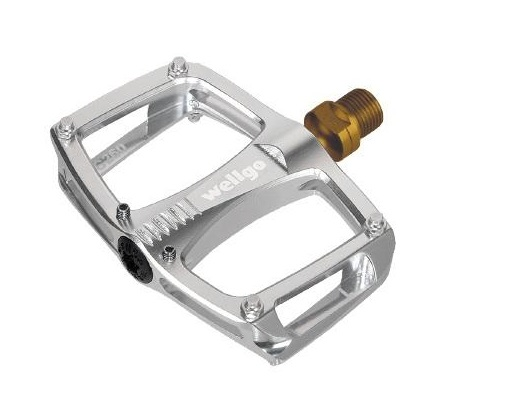 【SALE】 wellgo(ウェルゴ) C-260 チタンシャフト 軽量CNC フラットペダル ポリッシュ
