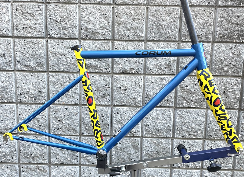 DE ROSA (デローザ) Corum Custom コラム カスタム リムブレーキ ロード フレーム Blue Yellow Revo